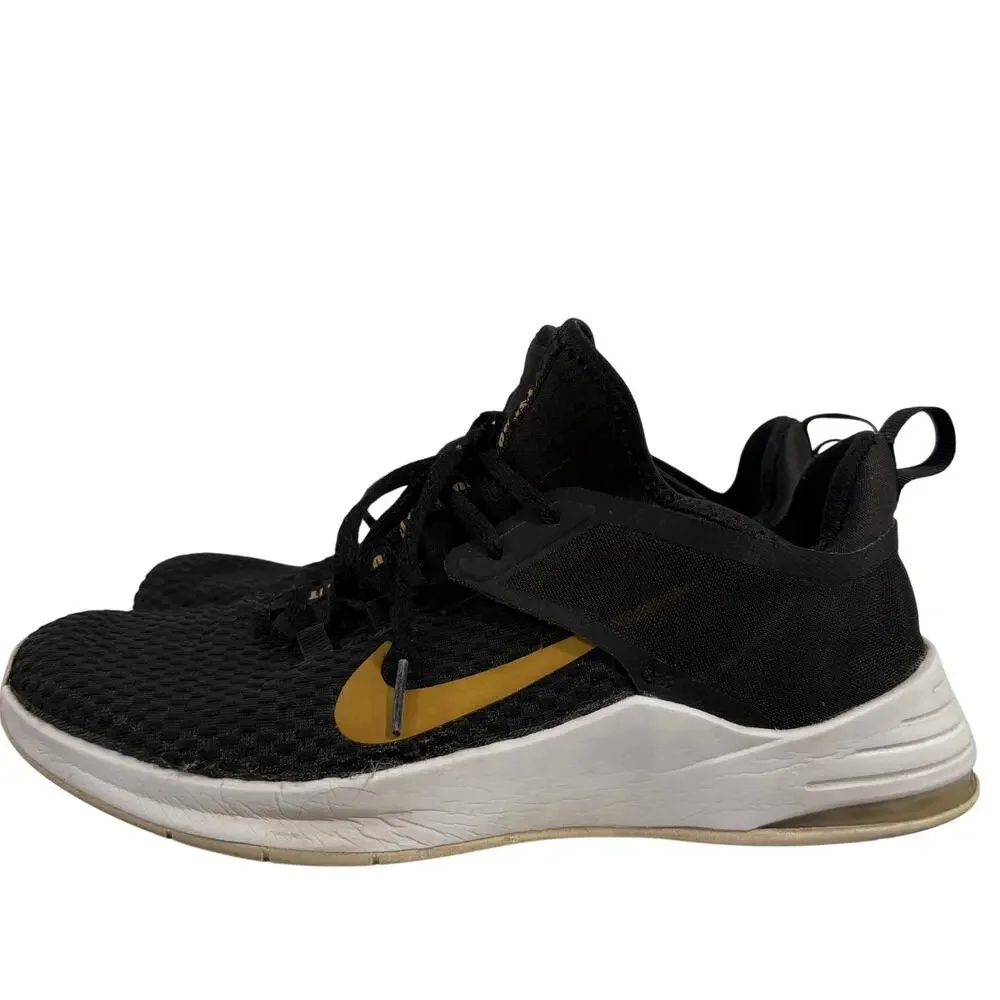 Nike Air Max Bella TR 2 Womens Size 10 Black Gold Training Sneakers AQ7492